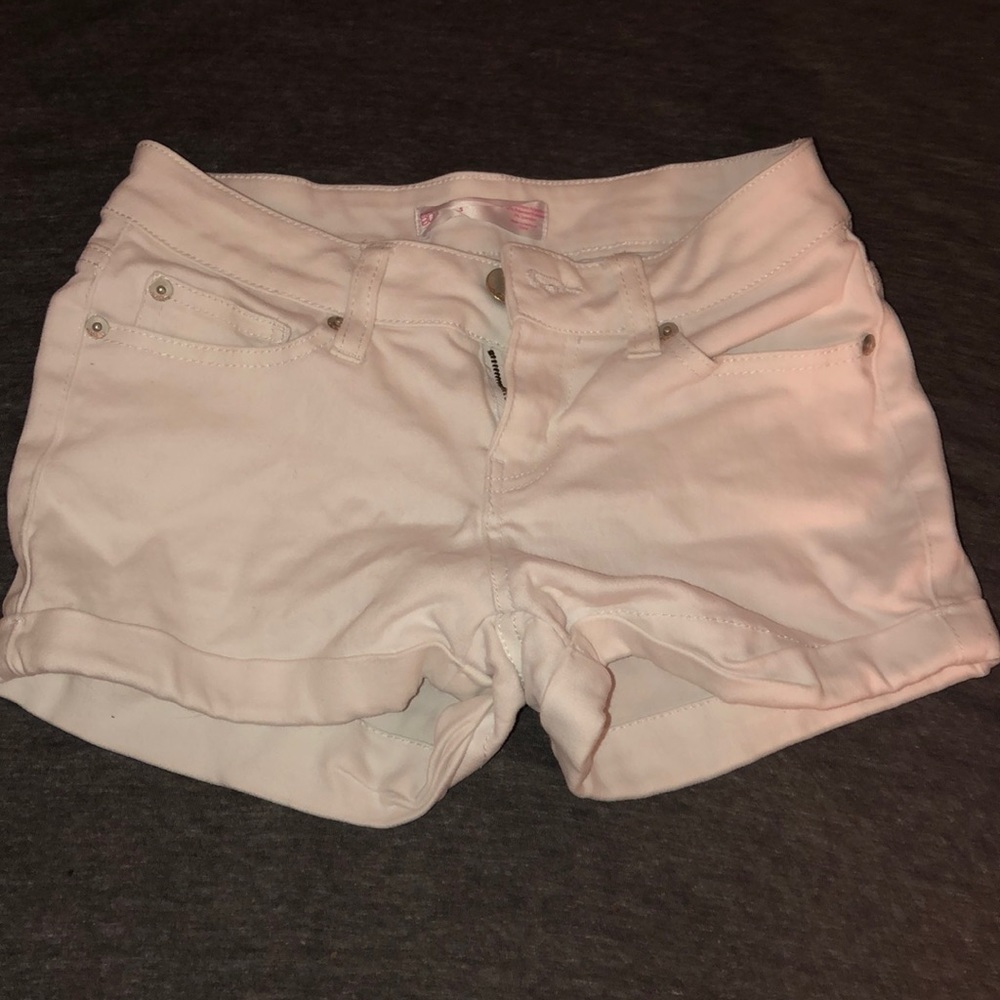 White denim shorts